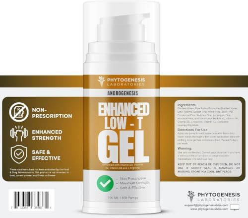 Phytogenesis Enhanced Men’s Wellness Gel, Low T Support for Men - Image 4
