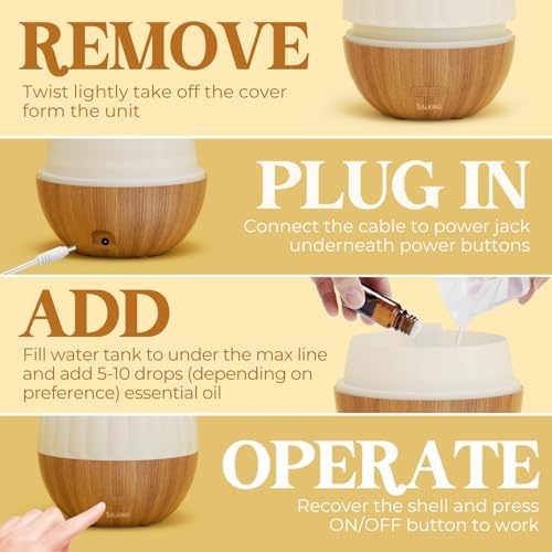 SALKING Essential Oil Diffuser for Home, 300ml Aromatherapy Diffuser Quiet - Image 7