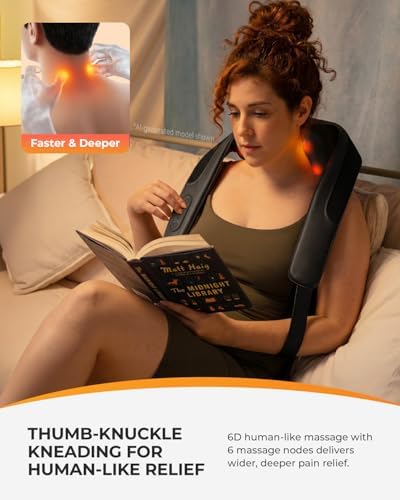 CooCoCo Red Light Neck Massager with Heat, 6D Shiatsu, 660nm & 850nm - Image 6