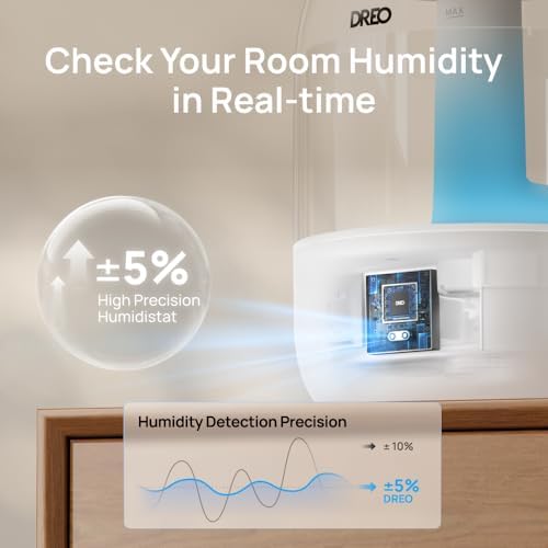 DREO 3L Humidifiers for Bedroom, 30H Runtime, 26 dB Quiet, New Edition - Image 4