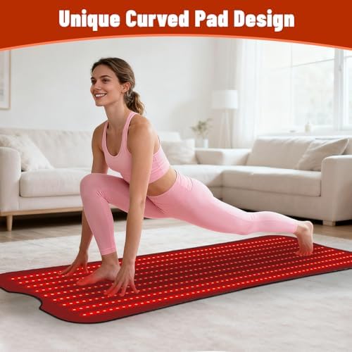 Red Light Therapy Mat for Body, 2 in 1 (660nm & 850nm) Red Light Therapy Blanket, Adjustable Timer & Intensity, 60"x24" - Image 5