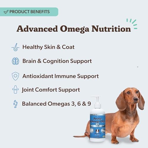 Natural Dog Company Arctic Omega Oil for Dogs – Salmon, Pollock, Krill & Algal, DHA Supports Skin & Coat, Joint Mobility, Cognitive Health & Immune Wellness, Liquid Fish Oil Pump,16 oz - Image 3