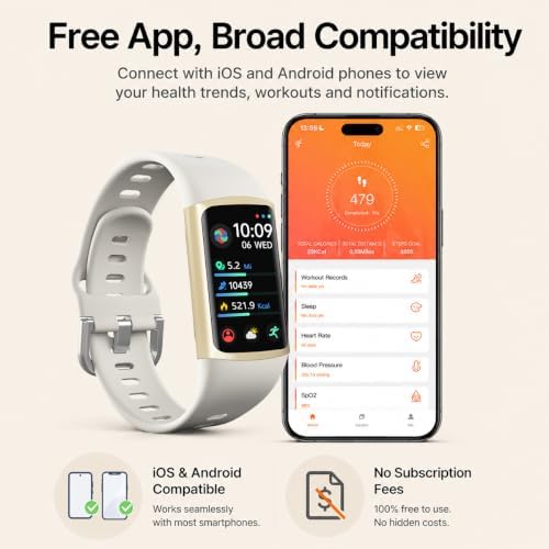 FITVII Slim Fitness Tracker for Women Men, Fitness Watch for Android iOS - Image 6