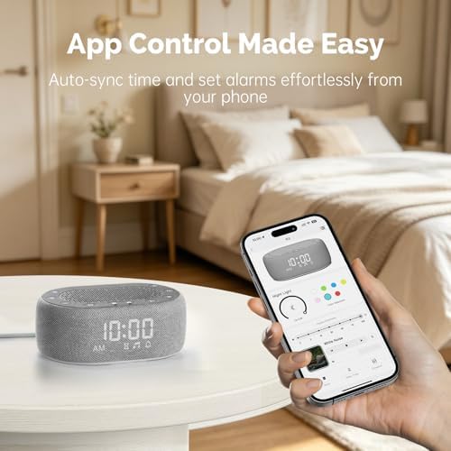 1Mii White Noise Machine with Alarm Clock, Sound Machine for Sleeping - Image 4