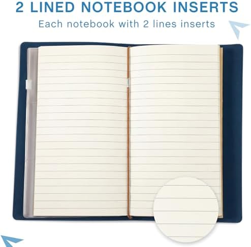 Sabary 16 Pcs Standard Size Refillable Leather Journal Bulk, Dark Blue - Image 3