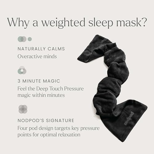 nodpod Patented Gentle Pressure Sleep Mask, Weighted Eye Mask - Image 3