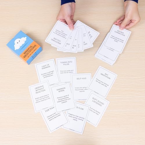 100 Mindful Meditations Cards – Mindfulness & Meditation Self‑Care Prompts | Desk & Travel Deck for Stress Relief, Focus, Motivation & Well‑Being - Image 3