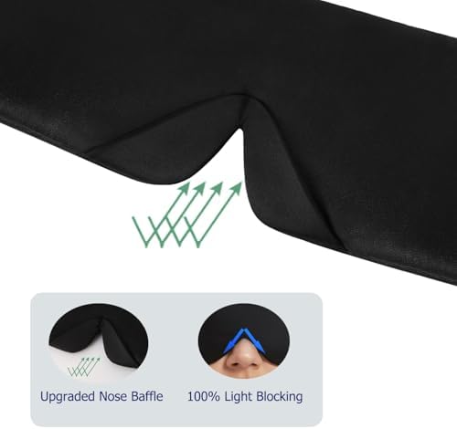 Mulberry Silk Sleeping Eye Mask, ALASKA BEAR Wraparound Style Comfort Ear Muff Blindfold and Soft Headband for Full Blackout and Hair Protection, Adjustable - Image 4
