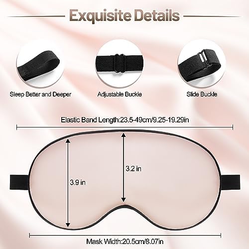 Silk Sleep Mask, Blackout Eye Mask for Sleeping with Adjustable Strap - Image 3