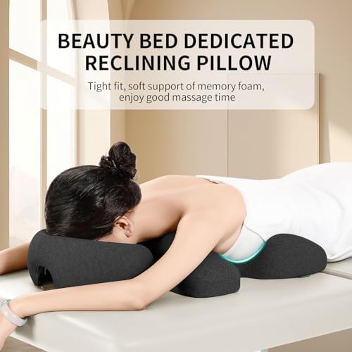 Prone Massage Pillow, a Chest and face Support Sleep Pillow, is Suitable for Massage, SPA and Sleep. It Comes with a Removable and Washable Cover, a Non-Slip Bottom (Dark Grey) - Image 3