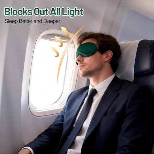 Silk Sleep Mask for Sleeping, Blackout Eye Mask with Adjustable Strap - Image 6