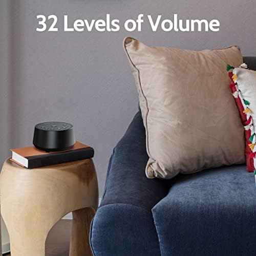 Color Noise Sound Machines with 25 Soothing Sounds Sleep White Noise Machine 32 Volume Levels 5 Timers and 4 Sound Categories and Memory Function for Home Office and Travel - Image 6