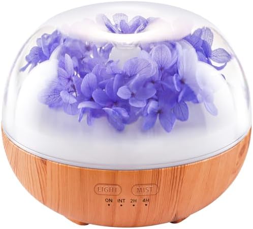 Aromatherapy Essential Oil Diffuser, 300ml Air Diffuser Humidifier with 7 LED Colors, Timer & Auto-Off for Home Bedroom Office (Purple) by Daileeby