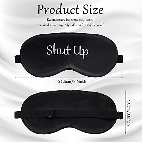 4 Pack Funny Eye Mask for Sleeping Blackout, Black - Image 3