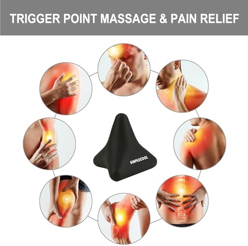 Manual Trigger Point Massage Tool Small Massager Ball 3″×2.6″ Black - Image 3