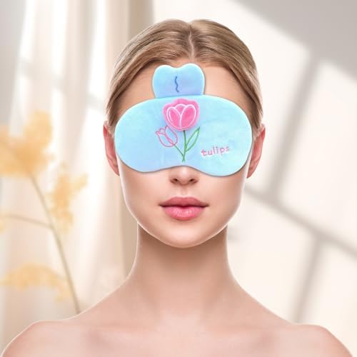 PERFECTSIGHT Cute Sleep Eye Masks (Blue Tulip) - Image 6