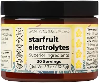 Santa Cruz Paleo Electrolyte Powder, Starfruit Flavor, Sugar Free Hydration Drink Mix with Himalayan Pink Salt, Sea Salt, Magnesium Glycinate, Potassium Chloride, Sweetened with Stevia, 30 Servings - Image 6