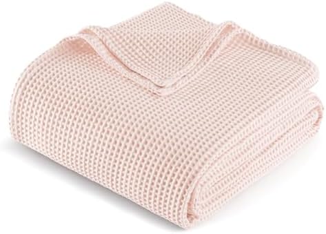 Exclusivo Mezcla 100% Cotton Oversized Waffle Throw Blanket for Couch Sofa by ExclusivoMezcla