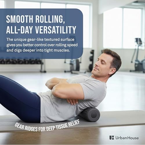 Portable Compact Back Roller - 16.25" Long, Slim 3.5” D Low-Profile Foam Roller for Full Back Coverage | Lightweight for Travel | High-Density 1.25” Soft-Touch Foam for Deep Muscle Recovery - Image 3