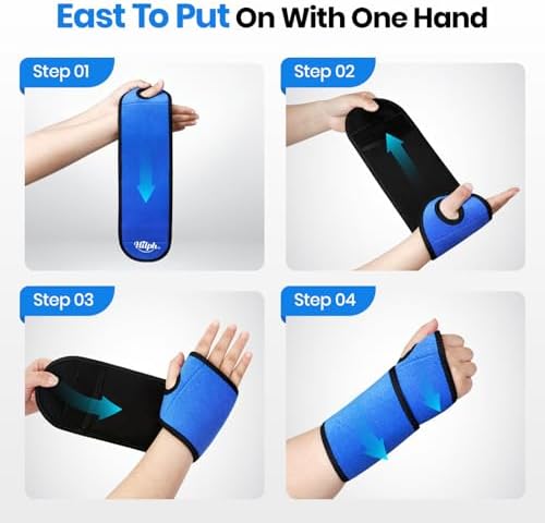 Hilph Wrist Ice Pack Wrap, Carpal Tunnel Relief Wrist Brace with Gel Pack - Image 5