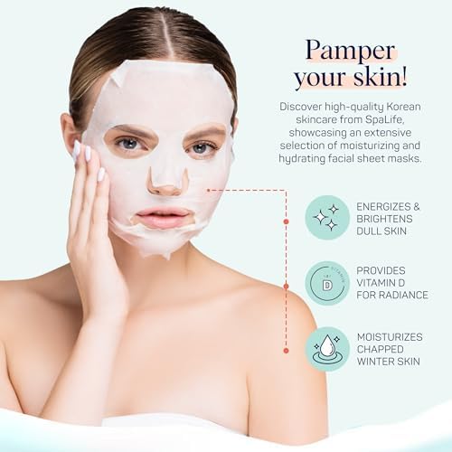 SpaLife Beauty Winter Skin Christmas Face Mask Bundle | Korean Facial Masks | Hydrating, Moisturizing and Firming Sheet Mask Set | Christmas Ideas for Women | 12 Pack - Image 6