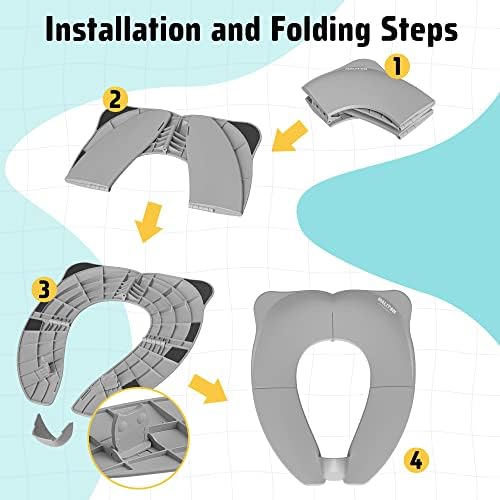 Maliton Foldable Travel Potty Training Seat for Toddlers with Splash Guard - Image 5
