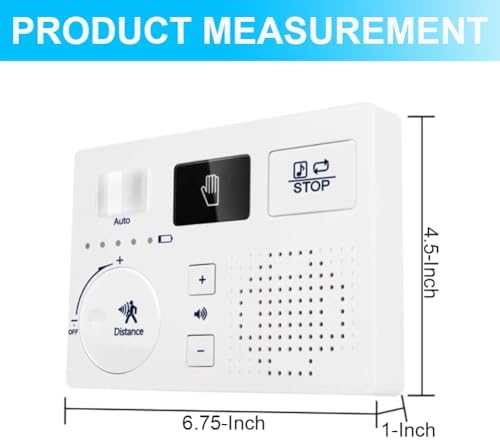 KiaoTime Bathroom White Noise Machine for Bathroom Privacy Motion Activated, Bathroom Noise Blocker - Sound Machine of Running Water Masks The Sound of Toilet Bathroom Restroom - Image 3