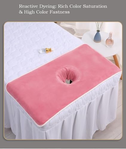 Massage Table Cover Towel with Face Cradle Hole, Premium Fitted Sheet with Locked Edges (Gray) - Image 4