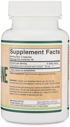 Sulforaphane Glucosinolate 20mg, Antioxidant + Detox, 120 Capsules - Image 3