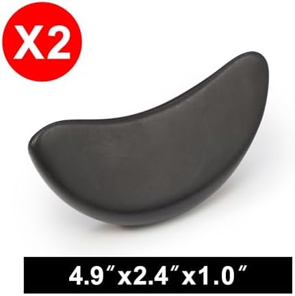 Master Massage 2-Piece Large Waning Moon Crescent Massage Stone Set – Arc Curved Hot Stones for Deep Tissue Therapy, Gua-Sha & Pressure Point Massage – Black Basalt Rock Tool Pack - Image 6