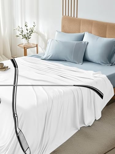 Queen Flat Sheet Golf Ball Club Flat Sheets Only Soft Breathable Microfiber Bedding Top Sheets Luxury Hotel Quality Game Sports Queen Bed Sheet for All Season Bedroom Dorm Home Decor - Image 4