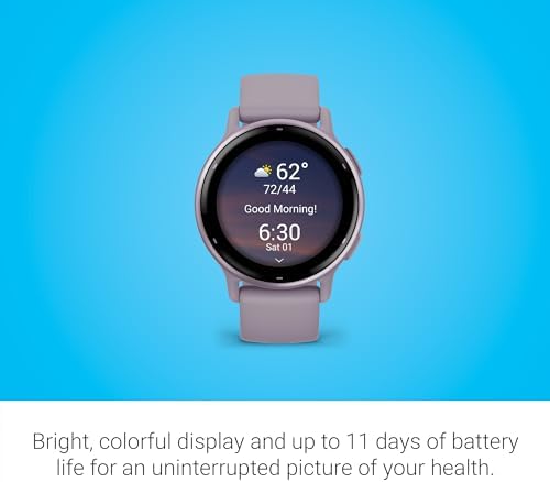 Garmin vívoactive 5, Health and Fitness GPS Smartwatch, AMOLED Display, Up to 11 Days of Battery (Renewed) (Orchid) - Image 3