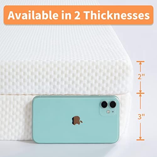 HOMBYS Memory Foam Bed Mattress Topper with Removable Cover, Massage Table Mattress Topper with Elastic Bands, Non-Slip Lash Bed Cushion Only, 73"x29"x2" - Image 6