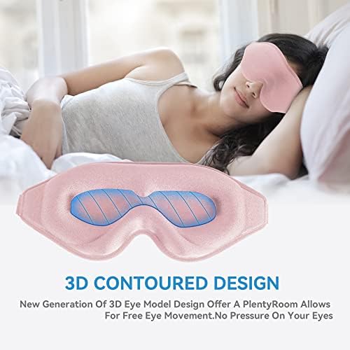 Sleep Mask for Lash Extensions, 3D Memory Foam (Pink, 1pcs) - Image 4