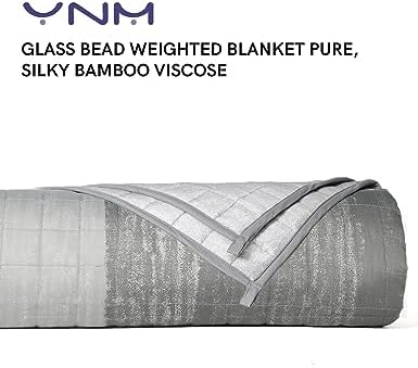 YnM King Size Cooling Weighted Blanket for Adults (88x104 Inches, 40 Pounds, Gradient Dark Grey), Perfect for Hot Sleepers, Heavy Bed Blanket for Couple on Queen or King Bed - Image 2