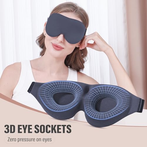 YIVIEW Sleep Mask for Side Sleeper, Light Blocking Zero Pressure Blindfold - Image 4