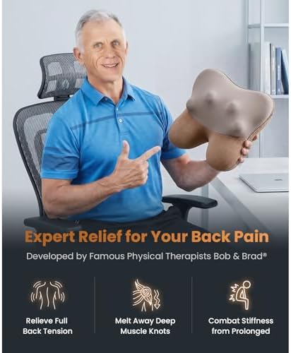 BOB AND BRAD Back Massager with Heat FSA Eligible, EZBack Corded Back Massager for Pain Relief Deep Tissue, Shiatsu Back Shoulder and Neck Massage Pillow, Soothing Full-Body Relief for Women Men - Image 4