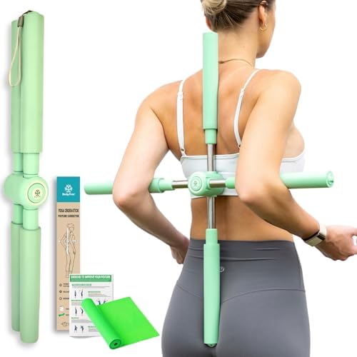 Posture Corrector - Yoga Cross Stick - Back Pain Relief for Men and Women - Stretcher and Straightener for Upper and Lower Back - Stretch Pole - Neck Hump Equipment - Sets bar by Unknown