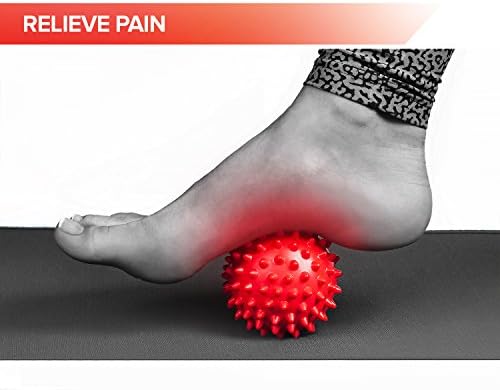 Spiky Massage Balls for Feet, Back, Hands, Muscles - Firm, Medium and Soft Spiked Massager Rollers for Plantar Fasciitis, Exercise, Neuro-Balance, Physical Therapy, 3-inch - Image 3