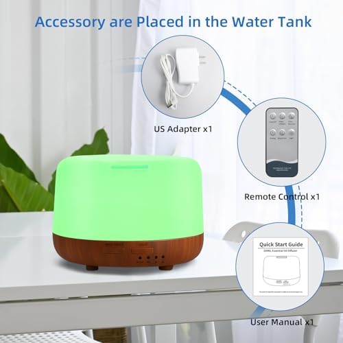 SPLITSKY 300ml Essential Oil Diffuser with Remote Control and 2 Mist Modes - Image 7