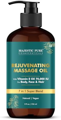 Majestic Pure Vitamin E 70,000 IU Massage Oil, Nourishing Body Oil, 8 Fl Oz by BeautyandPersonalCare
