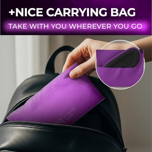 Peace&Quiet | PQ Sleep Mask for Side Sleepers - 3D Contoured Light Blocking Sleeping Mask for Women and Men, Lightweight & Soft Eye Shade Cover for Deep Rest, Premium Quality (Purple) - Image 4