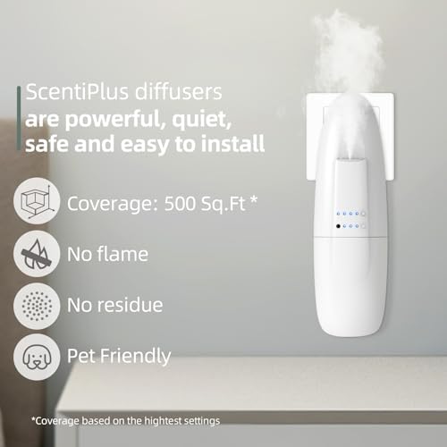 Waterless Nano Scent Air Machine for Home, Plug-in Cold-Air Essential Oil Diffuser, Luxury Hotel Fragrance Atomizer, Professional Aromatherapy Device for Large Room & Office, 100ml, White - Image 4