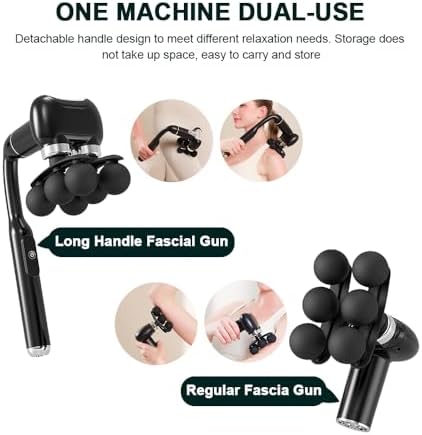 Massage Gun with Extension Handle, 2-in-1 Back Massager Gun - Image 3