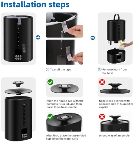 Coolfiqu 6L Warm & Cool Mist Humidifiers for Bedroom,Large Room,Plants - Image 2