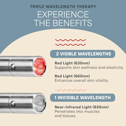 LifePro Lumicure Red Light Therapy Torch - Red Light Therapy Wand Handheld - Image 3