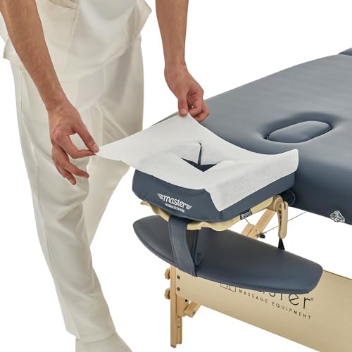 Master Massage Disposable Breathing Space Cover for Massage Table (100 Pack), White - Image 5