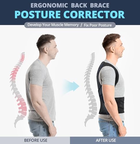 Fitsupport Back Brace Posture Corrector for Women and Men Back Lumbar Support Shoulder Posture Support for Improve Posture Provide and Back Pain Relief Medium(Pack of 1) - Image 3