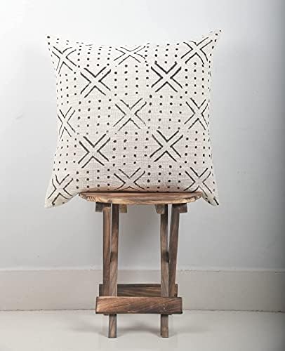 Trade Star Luxurious Square Cushion Cover Indian Decorative Sofa Pillow Case Modern Farmhouse Couch Cushion Cases for Bed Sofa Living Area (Ivory (Nova), 18 X 18 Inch) - Image 4