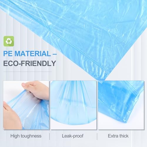 AmazingSpark 50 Pcs Blue Disposable Foot Bath Liners Heavy Duty Thickening Plastic Portable Foot Tub Liner Large Pedicure Spa Bags for Hotel Home Use 25.6 x 21.6 Inches - Image 3